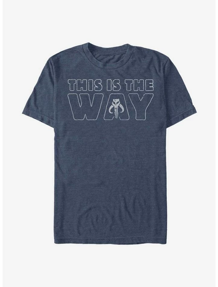 Hot Sale 💯 Star Wars The Mandalorian This Is The Way Outline T-Shirt 👍 3 Hot Sale 💯 Star Wars The Mandalorian This Is The Way Outline T-Shirt 👍