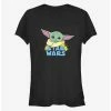 Flash Sale 🤩 Star Wars The Mandalorian The Child Profile Logo Art 👧 Girls T-Shirt 🧨 -Star Wars Clothing Sales 13330873 hi