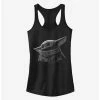 Hot Sale 🔔 Star Wars The Mandalorian The Child Grey Scale 👧 Girls Tank 🎁 -Star Wars Clothing Sales 13331052 hi
