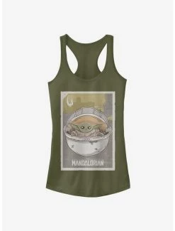 Flash Sale 👏 Star Wars The Mandalorian The Child Poster 👧 Girls Tank ⌛