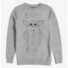 Discount ⭐ Star Wars The Mandalorian The Child Precious Bounty Outline Crew Sweatshirt 🔔 -Star Wars Clothing Sales 13331428 hi
