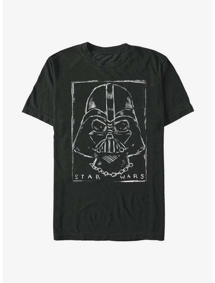 Brand new 🔔 Star Wars Vader Woodcut T-Shirt 🥰 3 Brand new 🔔 Star Wars Vader Woodcut T-Shirt 🥰