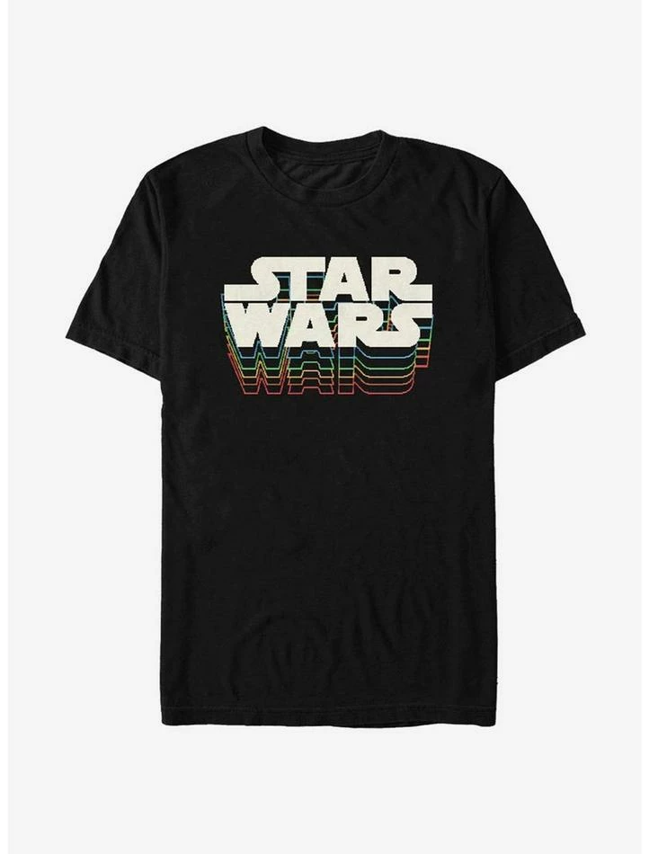 Promo 👍 Star Wars Retro Gradient Logo T-Shirt 🤩 4 Promo 👍 Star Wars Retro Gradient Logo T-Shirt 🤩 - Image 2