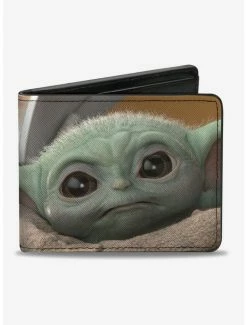 Buy ❤️ Star Wars The Mandalorian The Child Frown Pose Bifold Wallet 💯
