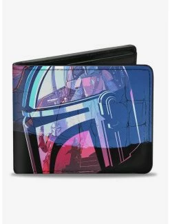 Discount ๐ Star Wars The Mandalorian Scenes Logo Bifold Wallet โ๏ธ