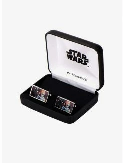 Budget ✨ Star Wars Darth Vader And Boba Fett Printed Rectangular Cufflinks ⭐ -Star Wars Clothing Sales 13383375 av2