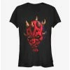 Promo 🎉 Star Wars The Clone Wars Maul Face 👧 Girls T-Shirt 🥰 -Star Wars Clothing Sales 13436014 hi