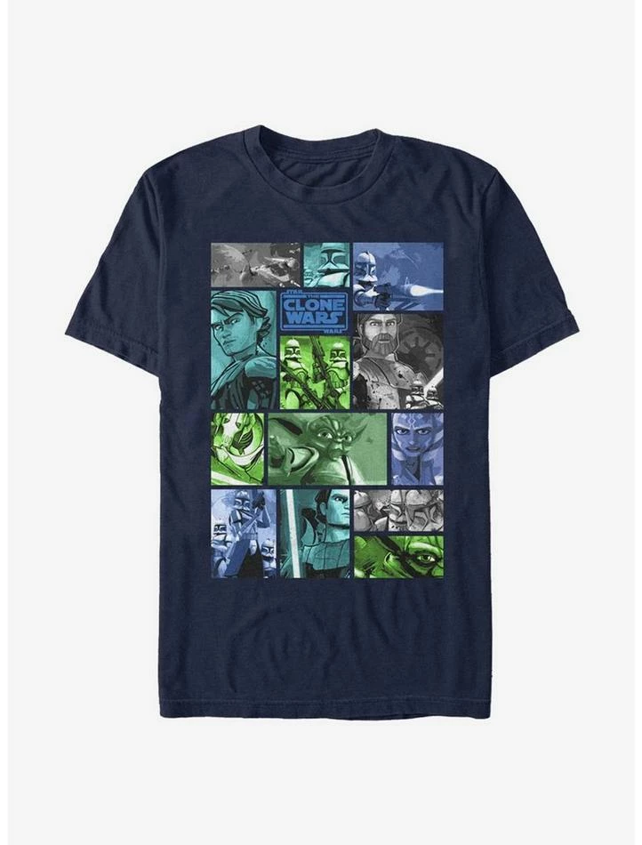 Deals 😍 Star Wars The Clone Wars Story Squares T-Shirt 💯 3 Deals 😍 Star Wars The Clone Wars Story Squares T-Shirt 💯