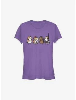 Buy ❤️ Star Wars: The Last Jedi Porgs As Characters 👧 Girls T-Shirt 😍