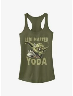 Outlet 🔔 Star Wars The Clone Wars Yoda Face 👧 Girls Tank 😉