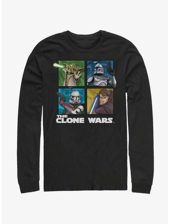 Flash Sale ✨ Star Wars The Clone Wars Panel Four Long-Sleeve T-Shirt 🌟 3 Flash Sale ✨ Star Wars The Clone Wars Panel Four Long-Sleeve T-Shirt 🌟