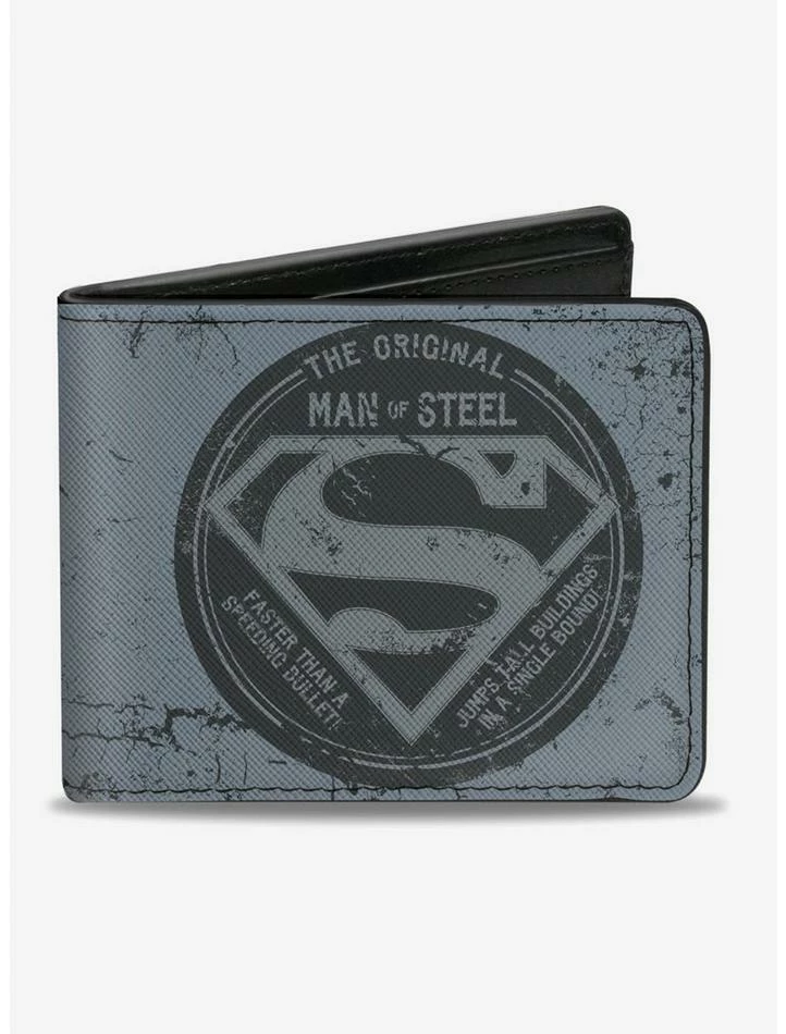 Cheap ๐ DC Comics Superman The Original Man of Steel Badge Quote Bi-fold Wallet ๐ 3 Cheap ๐ DC Comics Superman The Original Man of Steel Badge Quote Bi-fold Wallet ๐