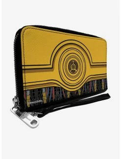 Discount ๐ Star Wars C-3PO Wires Bounding ๐ฉ Womens Zip Around Wallet ๐งจ