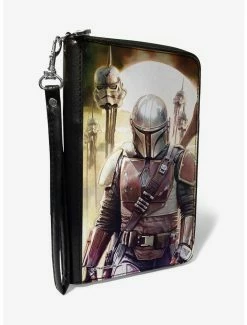 Promo ❤️ Star Wars The Mandalorian Stormtrooper Staked Helmets Zip Around Wallet 🔥