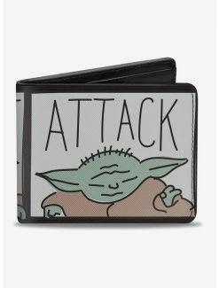 Deals 🧨 Star Wars The Child Attack Protect Blocks Bifold Wallet 🤩
