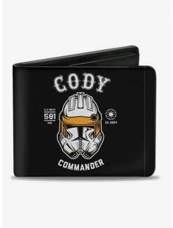 Deals ๐ Star Wars The Clone Wars Cody Commander Clone Trooper Helmet Bifold Wallet โญ