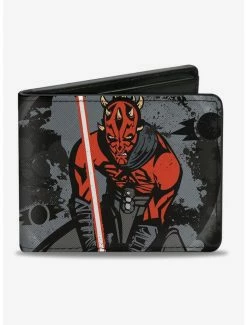 Best Sale 🔥 Star Wars The Clone Wars Darth Maul Pose Bifold Wallet 😉