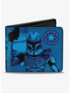 Deals ๐ Star Wars The Clone Wars Rex Clone Captain Pose Bifold Wallet ๐งจ