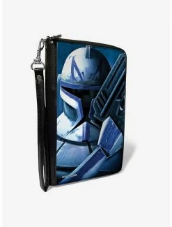 Cheapest ⌛ Star Wars the Clone Wars Clone Captain Rex Zip Around Wallet ❤️