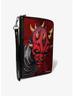 Promo 🥰 Star Wars the Clone Wars Maul Face Zip Around Wallet 🔔