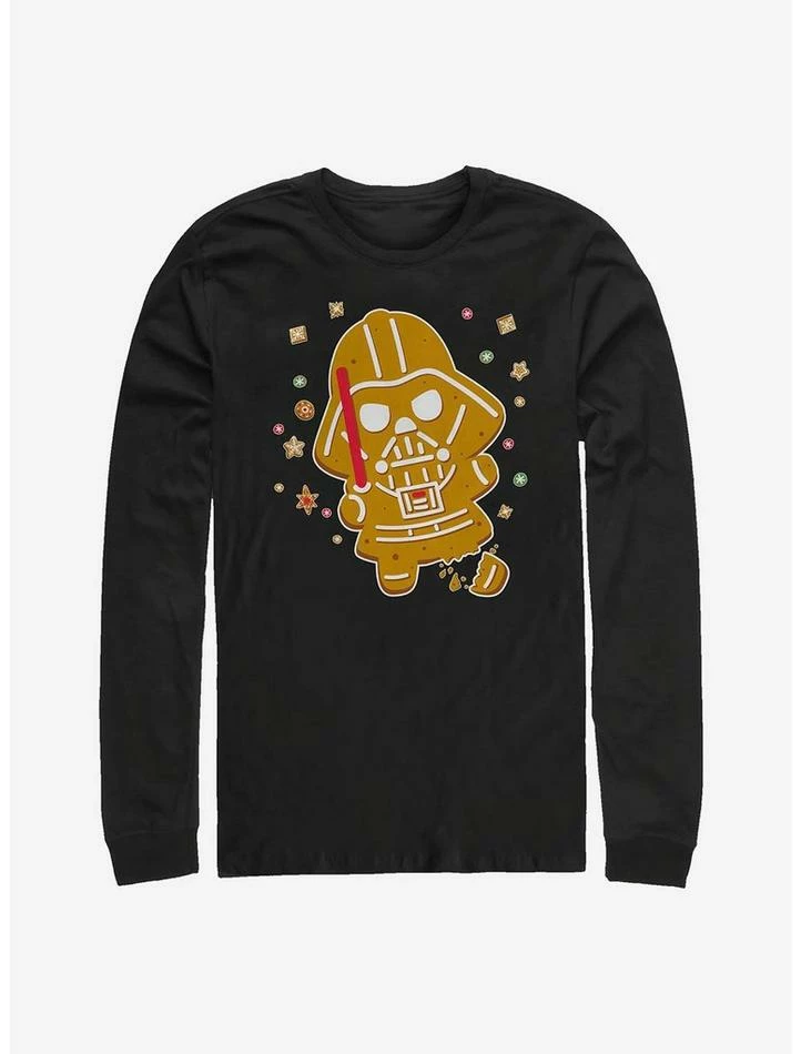 Wholesale 💯 Star Wars Vader Gingerbread Cookies Snap Long-Sleeve T-Shirt 🎉 3 Wholesale 💯 Star Wars Vader Gingerbread Cookies Snap Long-Sleeve T-Shirt 🎉