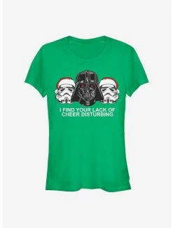 Cheap 🔥 Star Wars Lack Of Cheer Is Disturbing 👧 Girls T-Shirt ⌛ -Star Wars Clothing Sales 14628134 hi 1