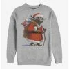 Outlet 👍 Star Wars Santa Yoda- Crew Fleece Crew Sweatshirt 🔥 -Star Wars Clothing Sales 14628801 hi