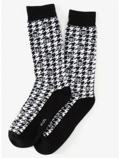 Best Pirce ❤️ Star Wars Mandalorian Helmet Houndstooth 🧦 Socks 🎉