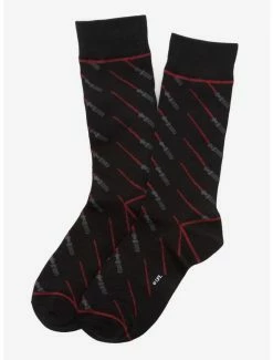 Best deal ⌛ Star Wars Red Lightsaber Black 🧦 Socks 😀