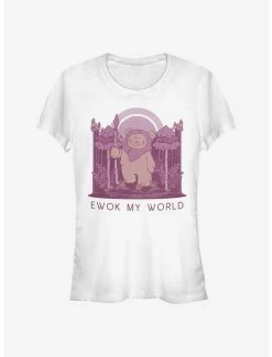 Cheapest 👍 Star Wars Ewok My World 👧 Girls T-Shirt 🎁 -Star Wars Clothing Sales 15132494 hi