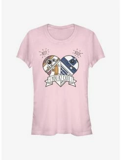 Promo 🎁 Star Wars Episode VII The Force Awakens BB-8 Heart R2-D2 👧 Girls T-Shirt 👍