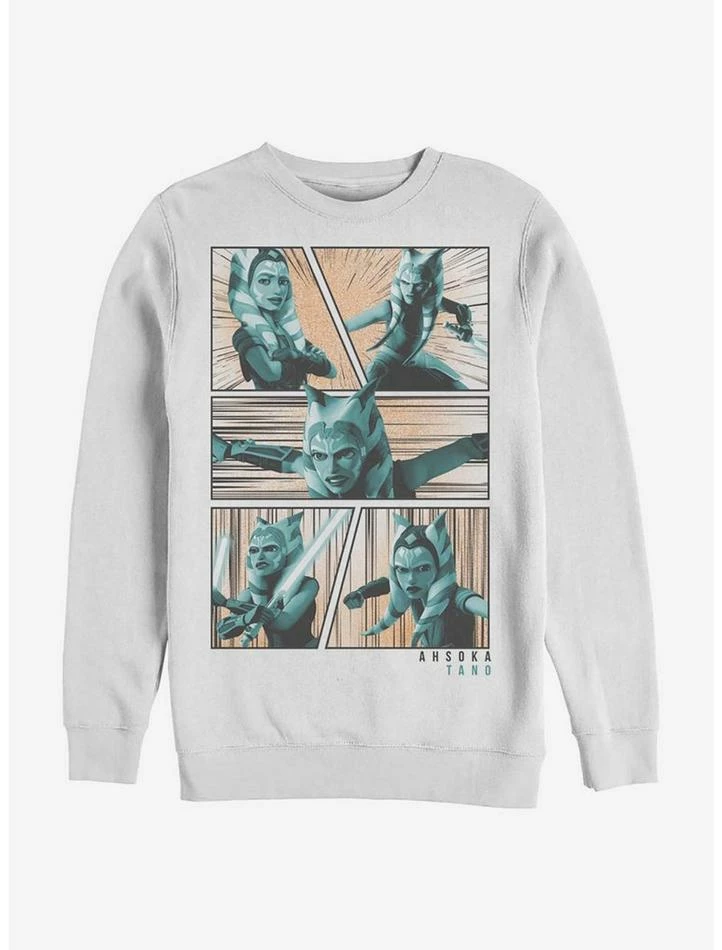 Best Sale ๐ Star Wars The Clone Wars Ahsoka Panels Crew Sweatshirt ๐ 3 Best Sale ๐ Star Wars The Clone Wars Ahsoka Panels Crew Sweatshirt ๐