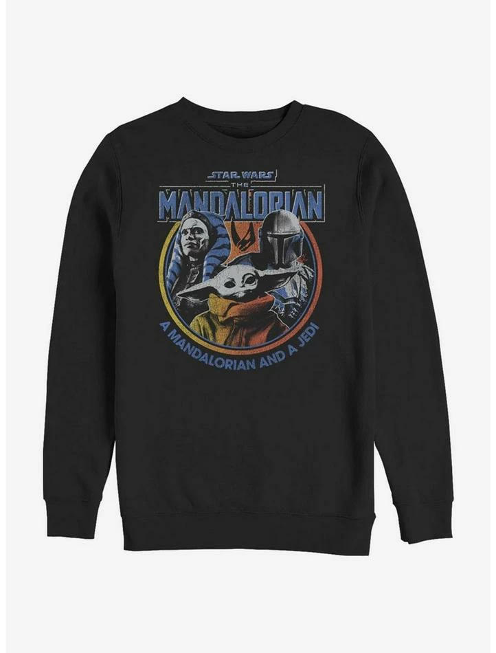 Coupon 💯 Star Wars The Mandalorian Retro Bright Crew Sweatshirt 🔥 3 Coupon 💯 Star Wars The Mandalorian Retro Bright Crew Sweatshirt 🔥