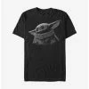 Outlet 🥰 Extra Soft Star Wars The Mandalorian Grey Tone The Child T-Shirt 😍 -Star Wars Clothing Sales 15319115 hi
