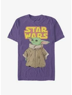 Promo 🥰 Extra Soft Star Wars The Mandalorian Logo The Child Gaze Purple 🎁