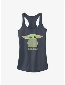 Wholesale 🛒 Star Wars The Mandalorian The Child Covered Face 👧 Girls Tank 😀