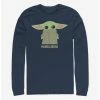 Discount 🧨 Star Wars The Mandalorian The Child Covered Face Long-Sleeve T-Shirt 😍 -Star Wars Clothing Sales 15475889 hi