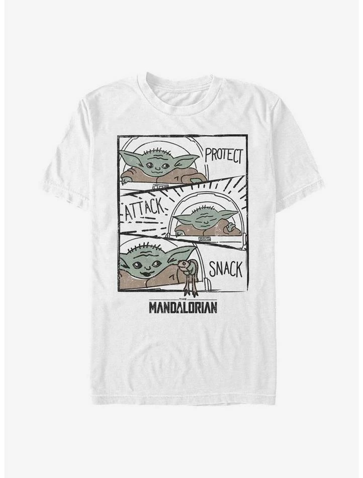 Hot Sale 🔔 Star Wars The Mandalorian The Child Doodle Panels T-Shirt ⌛ 3 Hot Sale 🔔 Star Wars The Mandalorian The Child Doodle Panels T-Shirt ⌛