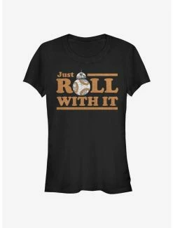 Budget ✔️ Star Wars: The Last Jedi Just Roll 👧 Girls T-Shirt 👍