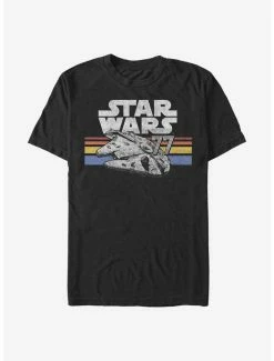 Hot Sale 👍 Star Wars Vintage Falcon Stripes T-Shirt ⌛ -Star Wars Clothing Sales 15485122 hi