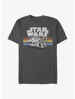 Hot Sale 👍 Star Wars Vintage Falcon Stripes T-Shirt ⌛ -Star Wars Clothing Sales 15485131 hi