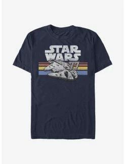 Hot Sale 👍 Star Wars Vintage Falcon Stripes T-Shirt ⌛ -Star Wars Clothing Sales 15485140 hi 1