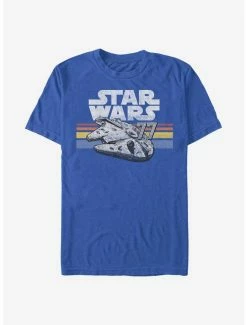 Hot Sale 👍 Star Wars Vintage Falcon Stripes T-Shirt ⌛ -Star Wars Clothing Sales 15485167 hi