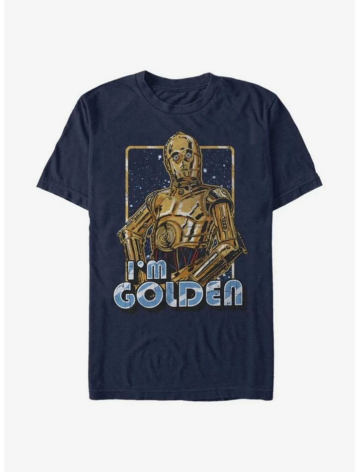 Discount 🛒 Star Wars Golden C-3PO T-Shirt 🔔 3 Discount 🛒 Star Wars Golden C-3PO T-Shirt 🔔