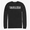 Budget 👍 Star Wars The Mandalorian Simplistic Logo Long-Sleeve T-Shirt 👏 -Star Wars Clothing Sales 15493965 hi