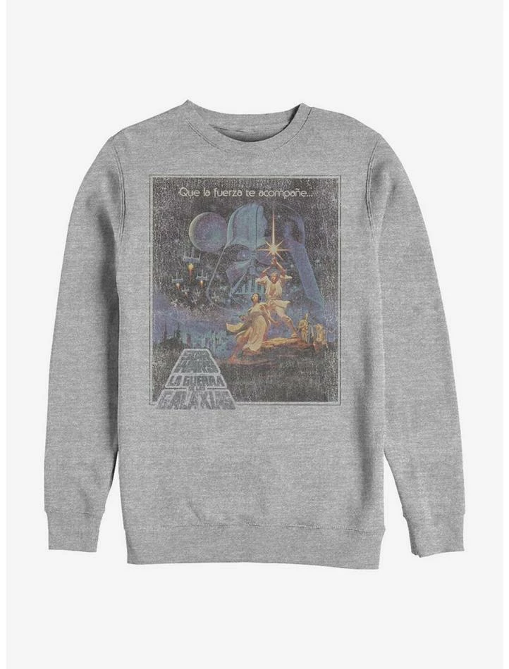 New 🔔 Star Wars Que La Fuerza Crew Sweatshirt ⌛ 3 New 🔔 Star Wars Que La Fuerza Crew Sweatshirt ⌛