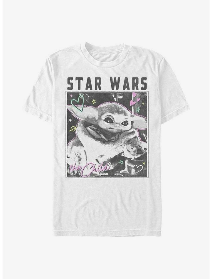 Flash Sale 😀 Star Wars The Mandalorian The Child Doodle Photo T-Shirt 😀 4 Flash Sale 😀 Star Wars The Mandalorian The Child Doodle Photo T-Shirt 😀 - Image 2