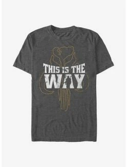 Best Sale 🎁 Star Wars The Mandalorian This Is The Way Iron Heart Outline T-Shirt 😉 -Star Wars Clothing Sales 15550484 hi