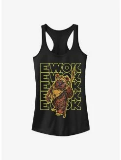 Best deal ❤️ Star Wars Retro Ewok Name 👧 Girls Tank 🔔