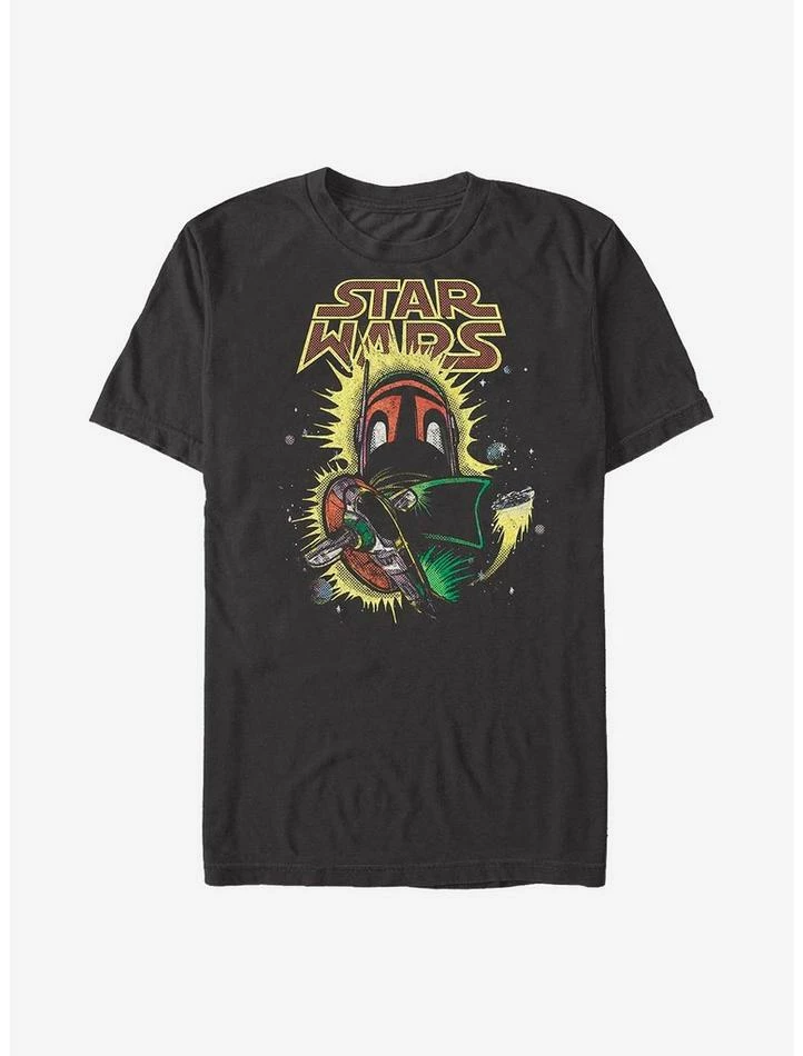 Promo 😍 Star Wars Boba Fett Blast Off T-Shirt 👏 4 Promo 😍 Star Wars Boba Fett Blast Off T-Shirt 👏 - Image 2